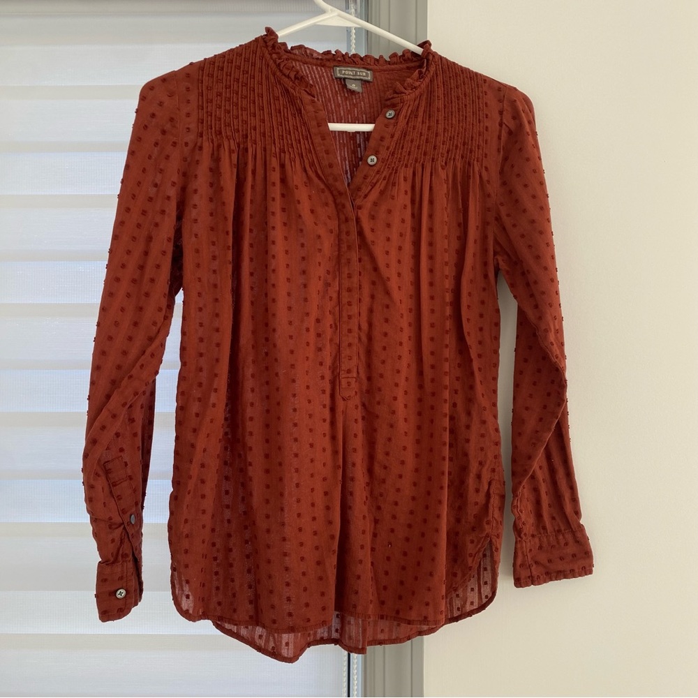 Point Sur Amber Peasant Top